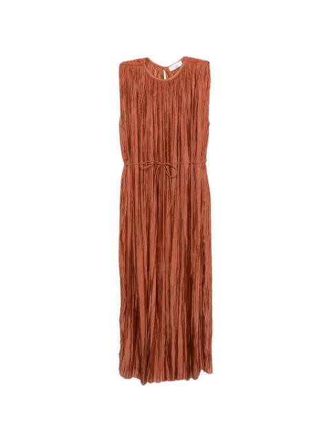 Roberto Collina belted pleated maxi dress