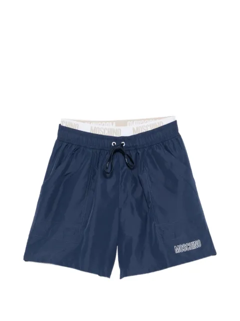Moschino logo-print drawstring swim shorts