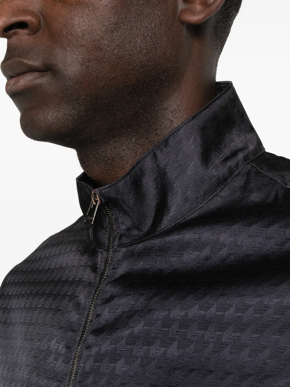 Canali Jack met lange mouwen en rits Blauw