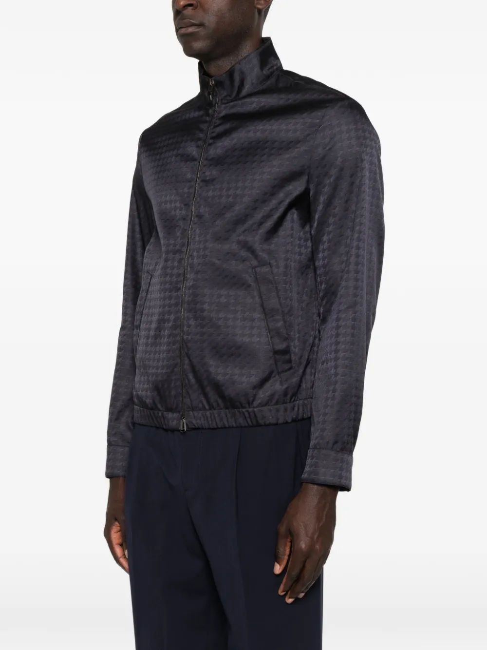 Canali Jack met lange mouwen en rits Blauw