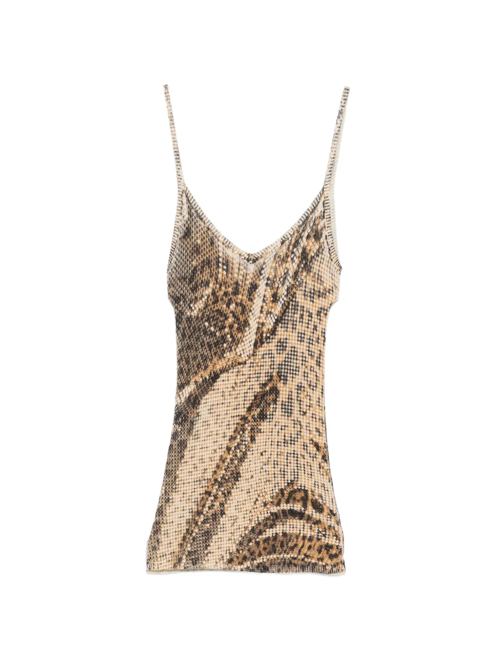 Roberto Cavalli Vintage 2000s snakeskin-print top - Nude