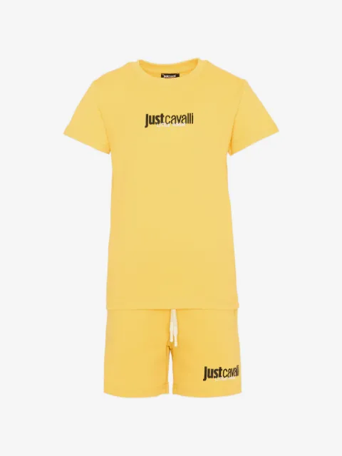 Just Cavalli Kids Conjunto de agasalho com estampa de logo