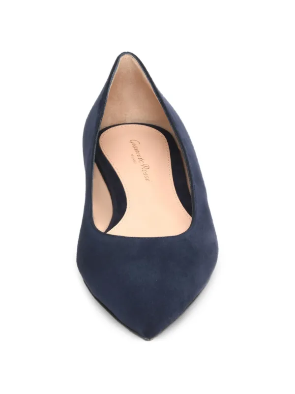 Gianvito Rossi Gianvito ポインテッドトゥ バレエシューズ | ブルー