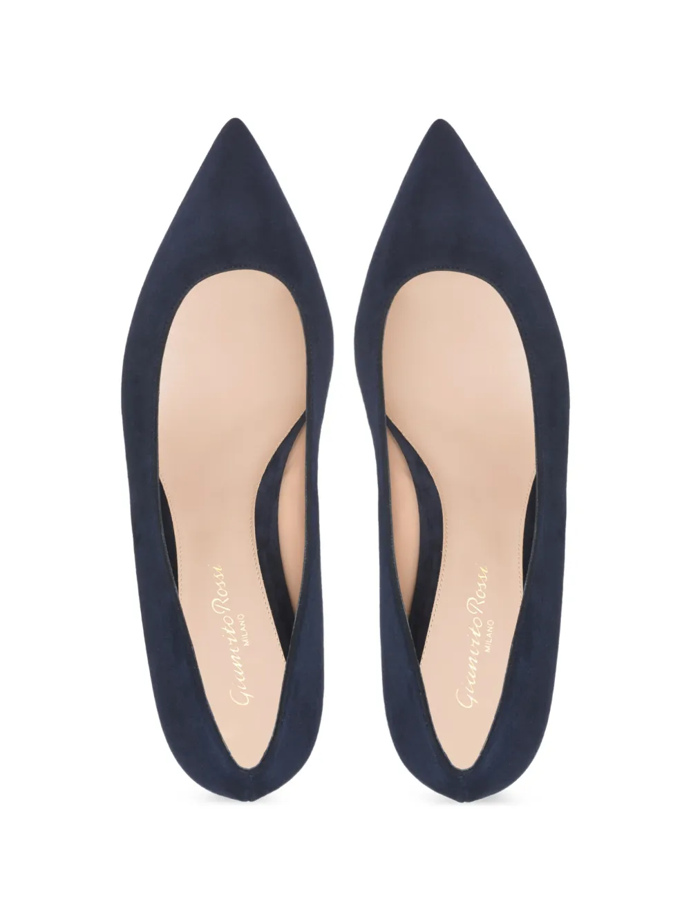 Gianvito Rossi Gianvito pointed-toe ballet flats Blauw