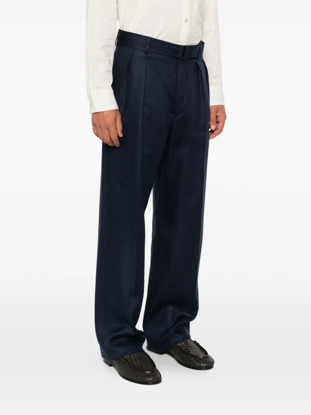 Tagliatore Straight plooibroek Blauw