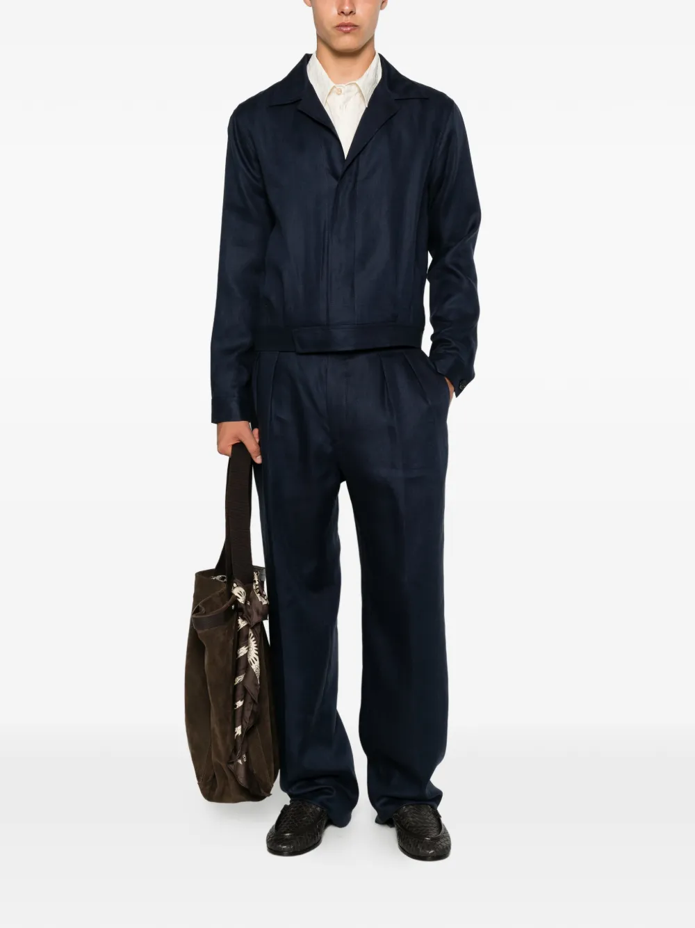 Tagliatore Straight plooibroek Blauw