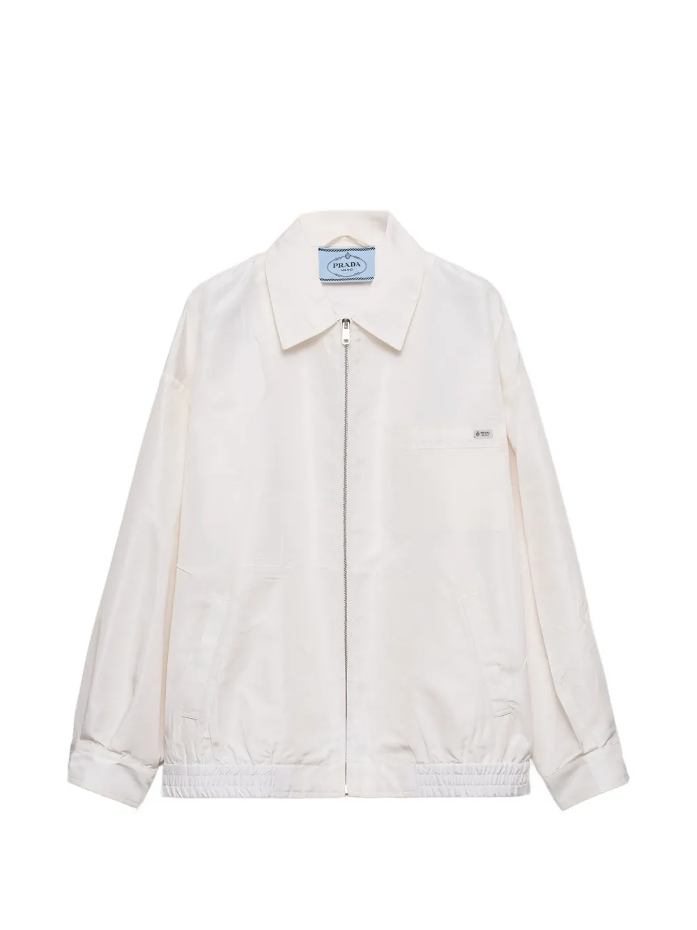 Prada silk faille blouson jacket - Nude