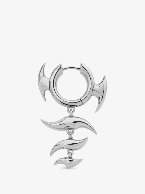 YOJ x Cutout claw-charm hoop earring