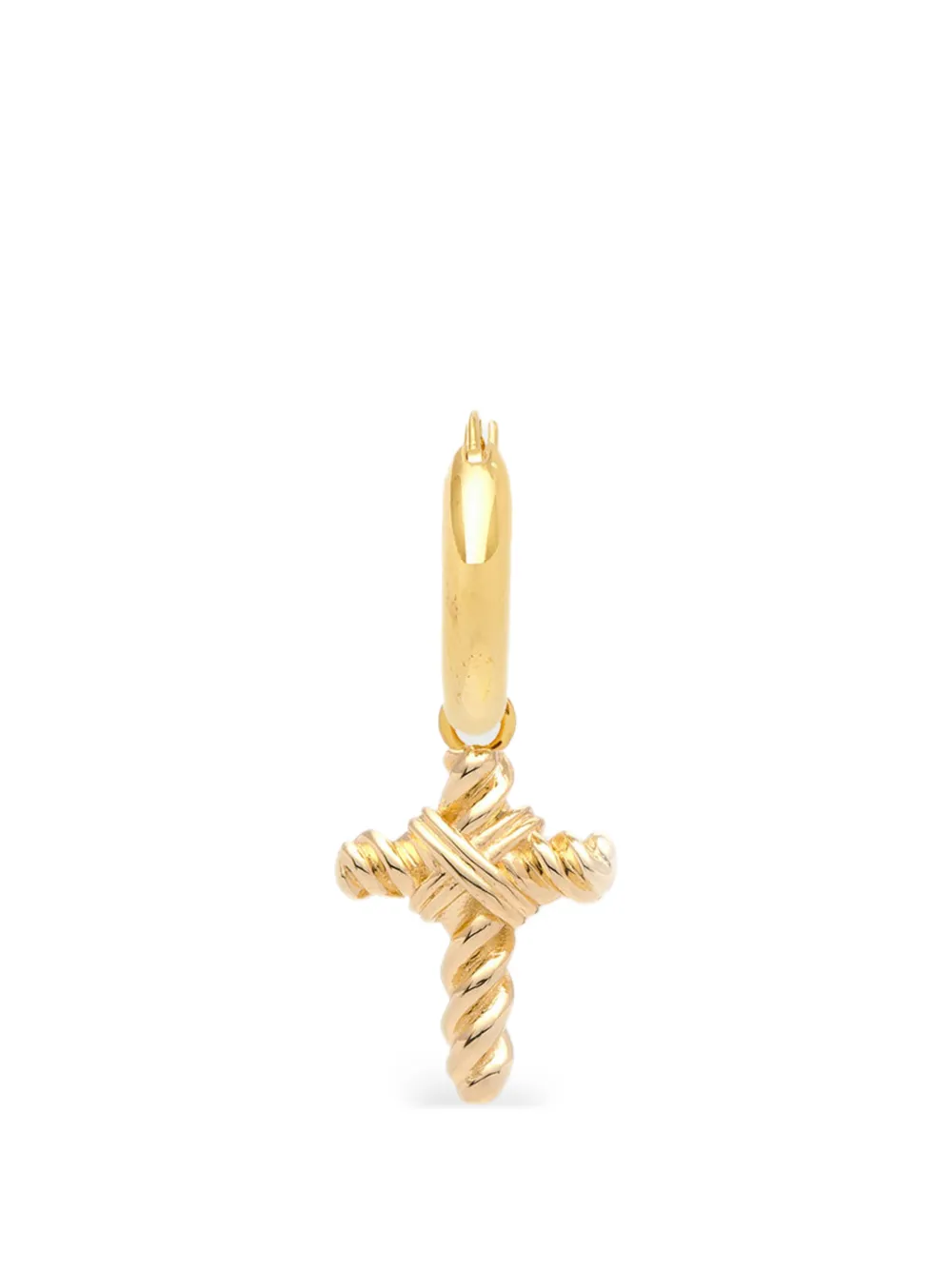 YOJ Spiro cross-pendant earring - Oro