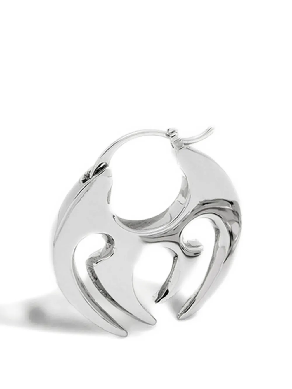 YOJ x Cutout claw hoop earring - Argento