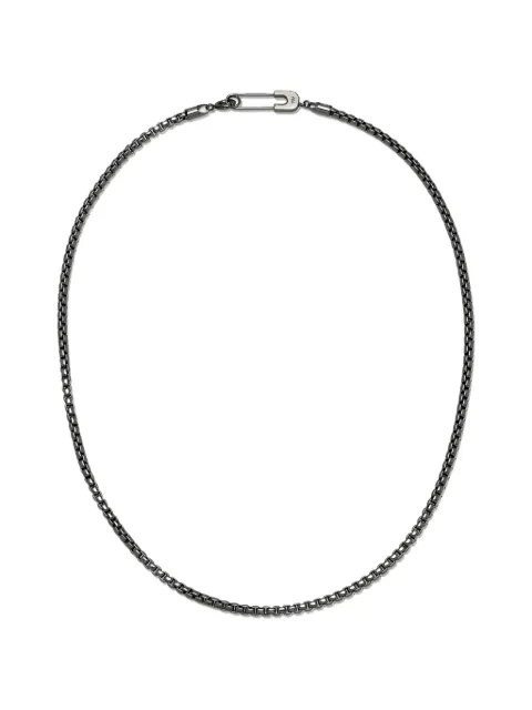 YOJ safety-pin box-chain necklace