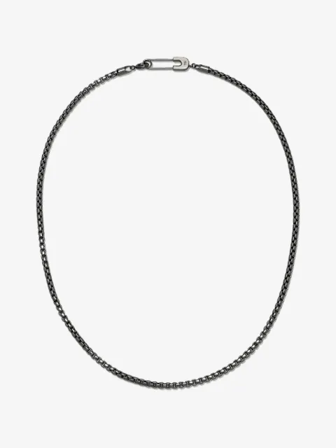 YOJ safety-pin box-chain necklace