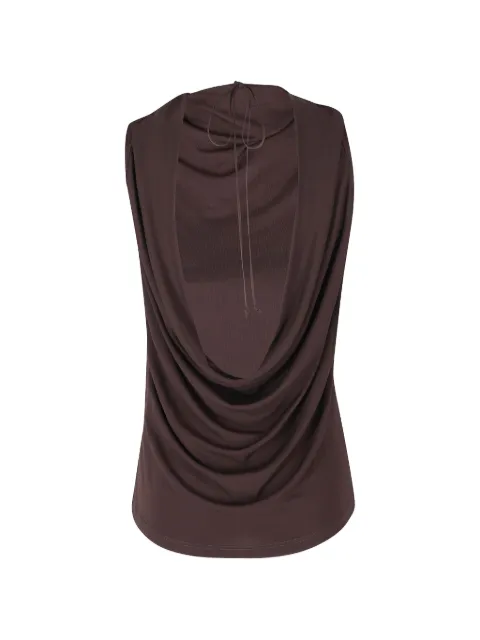 Semicouture cowl-neck top