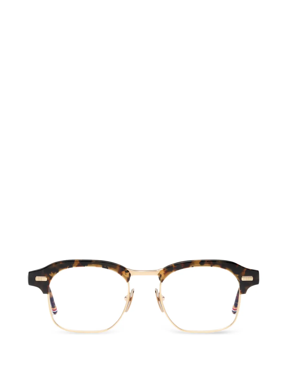 Thom Browne Tortoiseshell-effect Square-frame Glasses In Brown