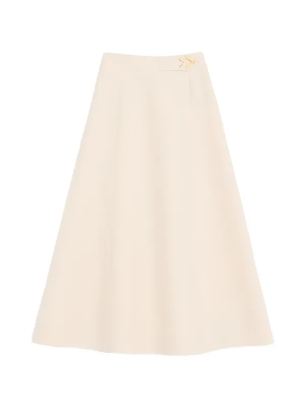 ★VALENTINO最高級ライン★美品★Vロゴプレート★Aラインスカート Valentino Garavani Vロゴ Aライン スカート | ニュートラル | FARFETCH JP