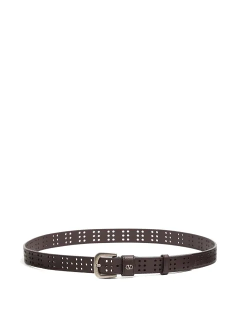 Valentino Garavani mini VLogo Signature belt in perforated leather