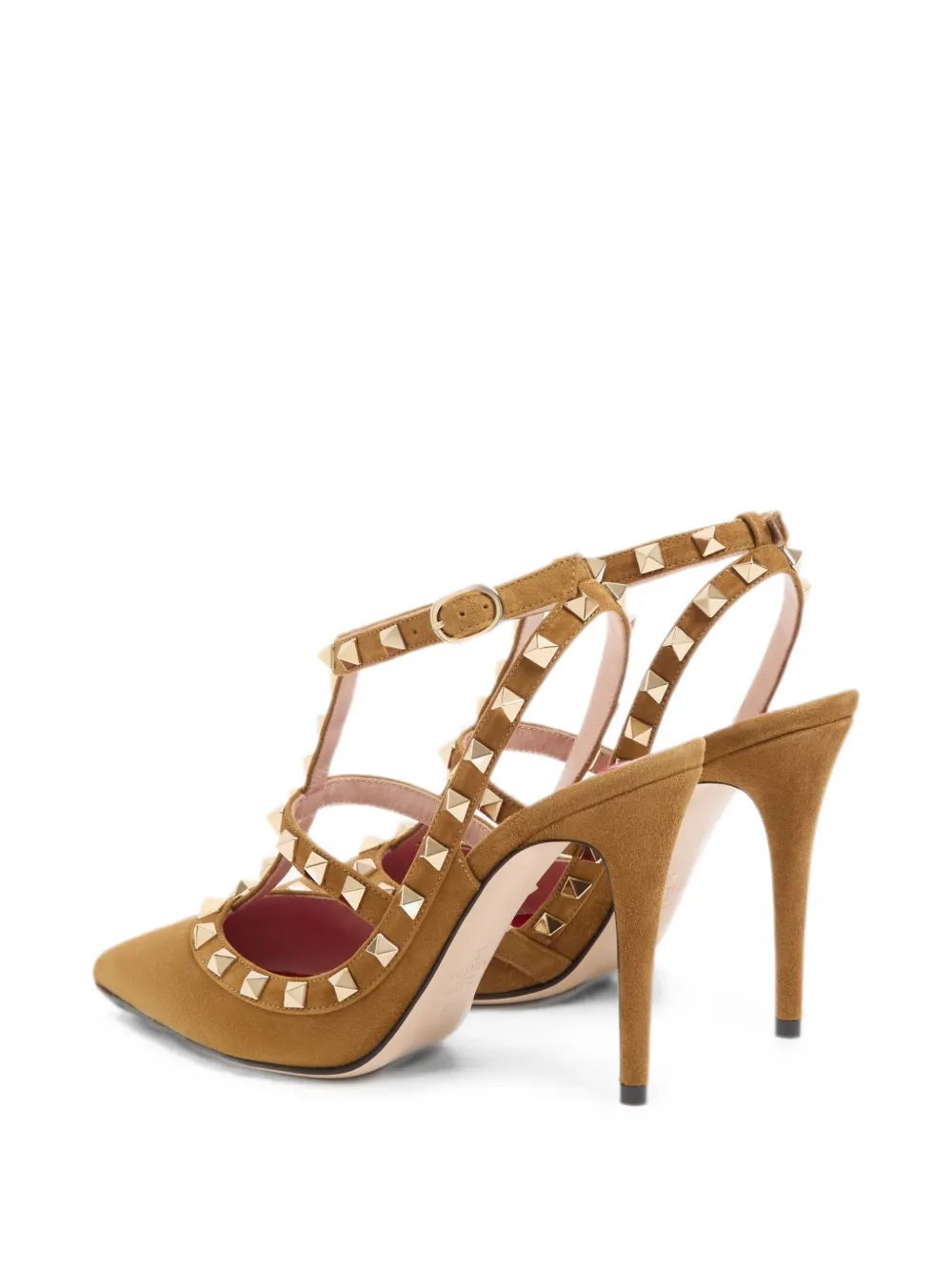 Valentino Garavani Rockstud suede pumps 100mm Beige