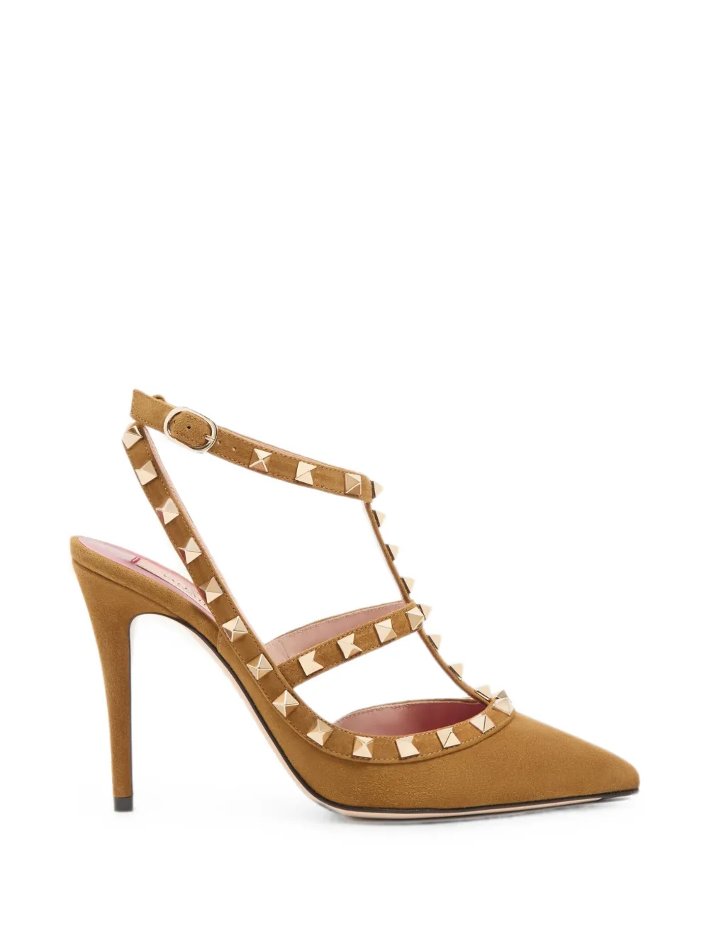 Valentino Garavani Rockstud suede pumps 100mm Beige