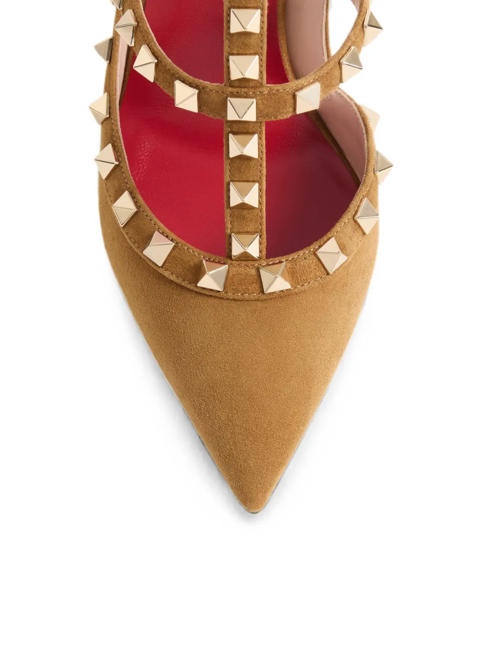 Valentino Garavani Rockstud suede pumps 100mm Beige