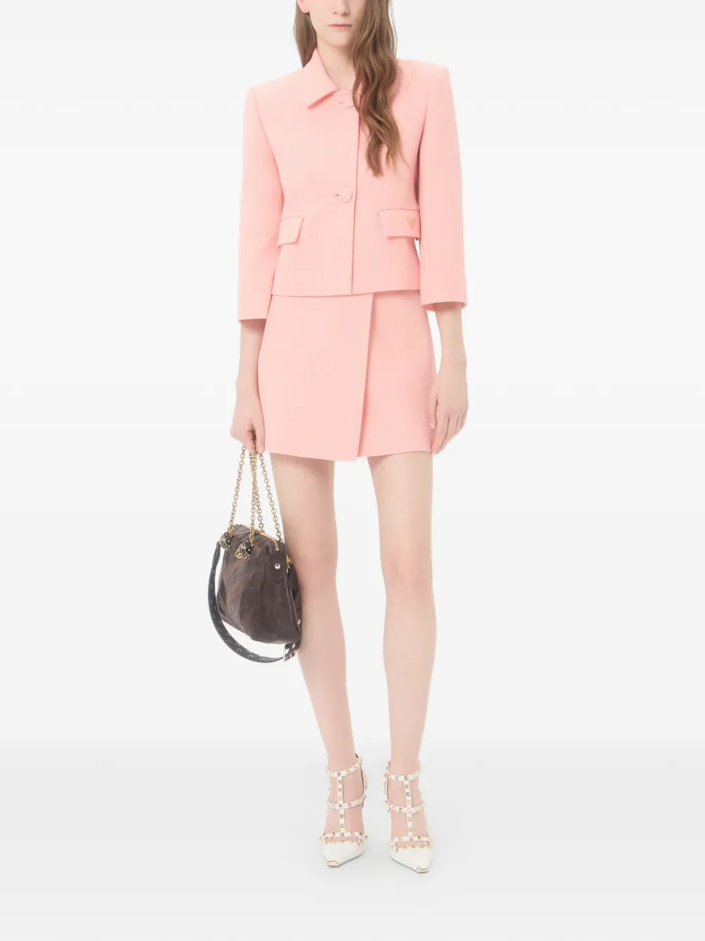 Valentino Garavani Mini-rok van wolcrêpe Roze