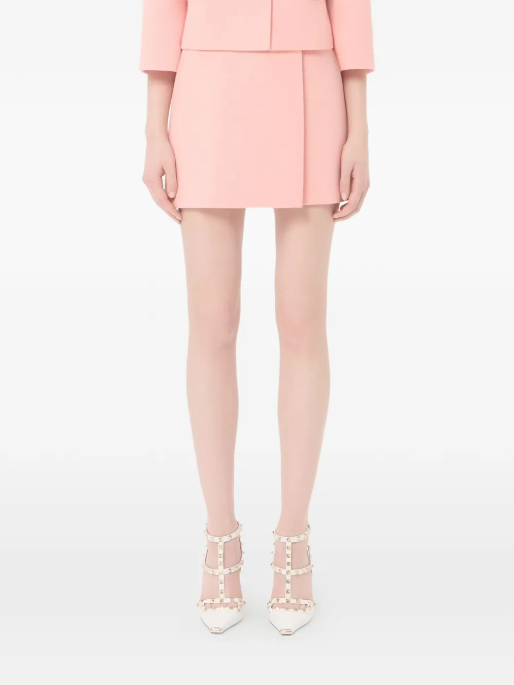 Valentino Garavani Mini-rok van wolcrêpe Roze