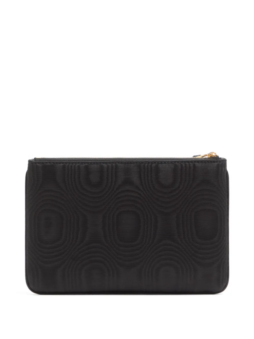 Valentino Garavani VLogo Signature clutch van moiré stof met logo Zwart