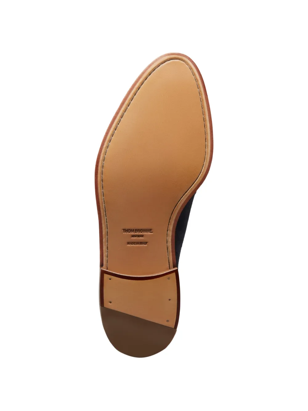 Thom Browne Suède penny loafers met leren zolen Blauw