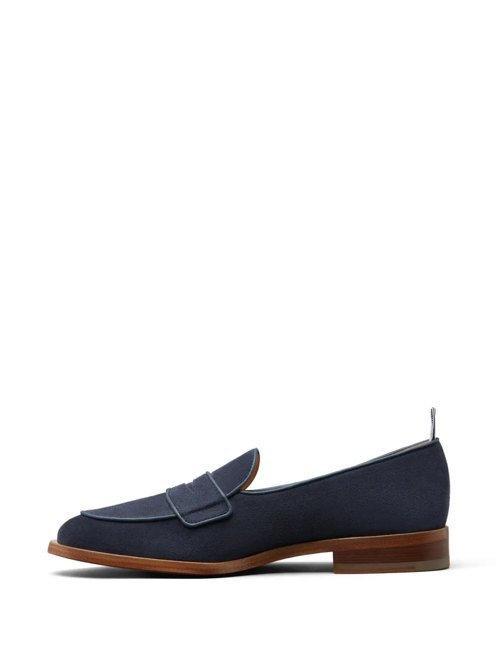 Thom Browne Suède penny loafers met leren zolen Blauw
