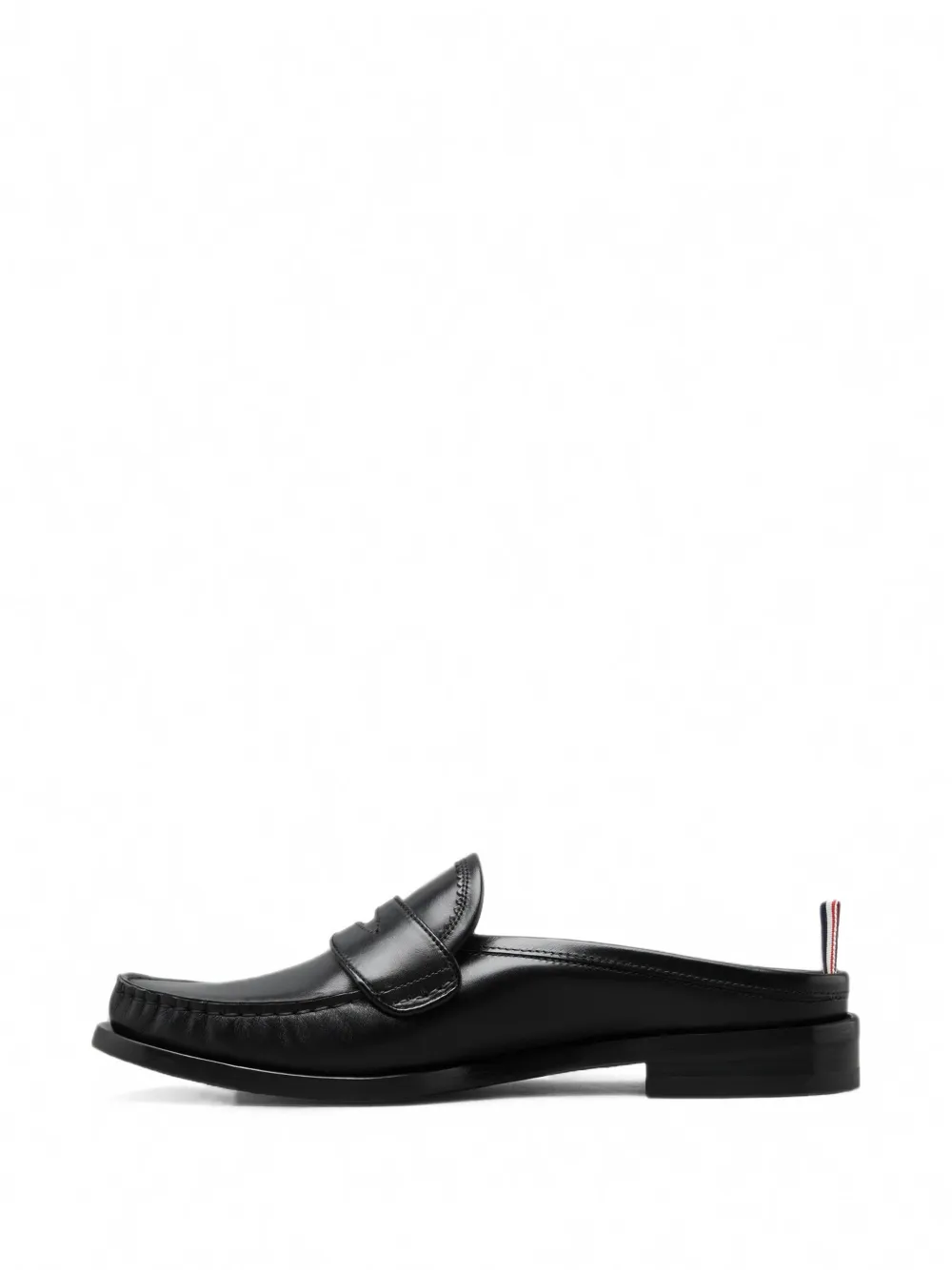 Thom Browne Kalfsleren geplooide loafer muiltjes Zwart
