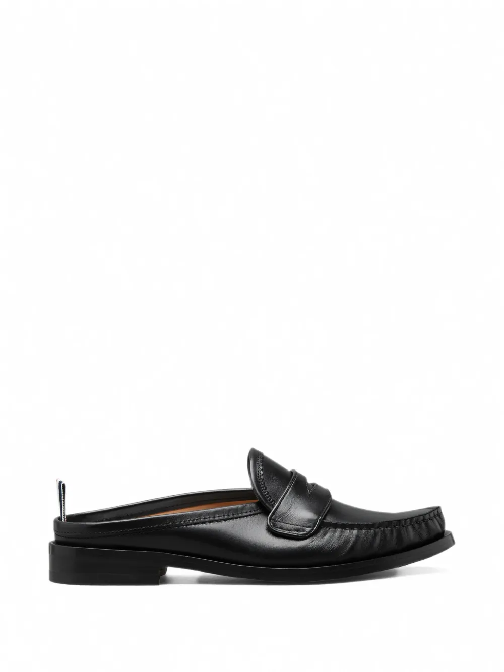 Thom Browne Kalfsleren geplooide loafer muiltjes Zwart