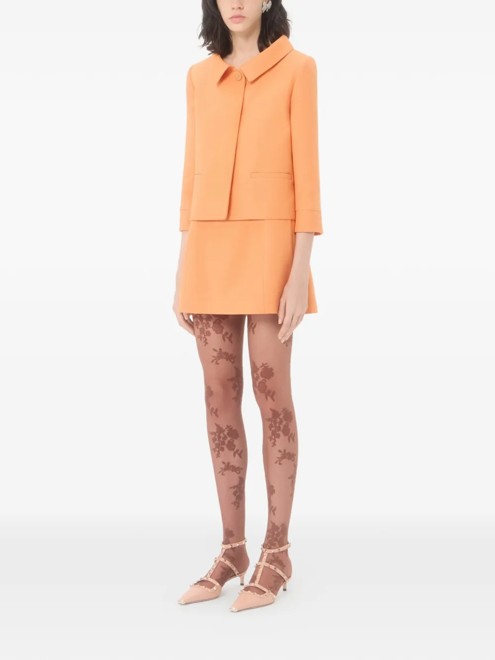 Valentino Garavani Crepe Couture wikkelrok Oranje