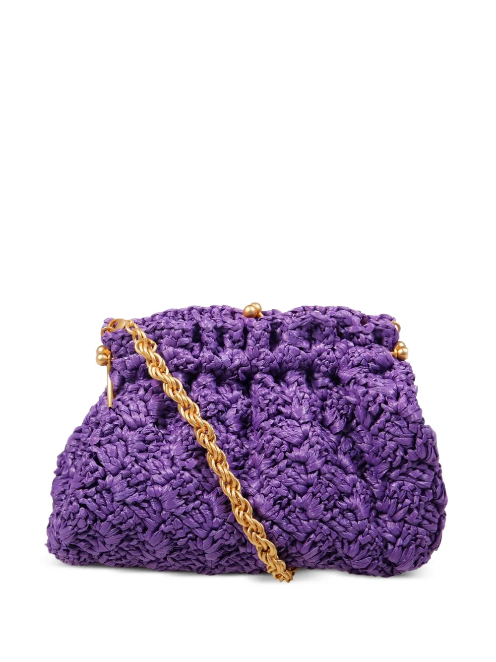 amato daniele Raviolo woven-design clutch bag - Viola