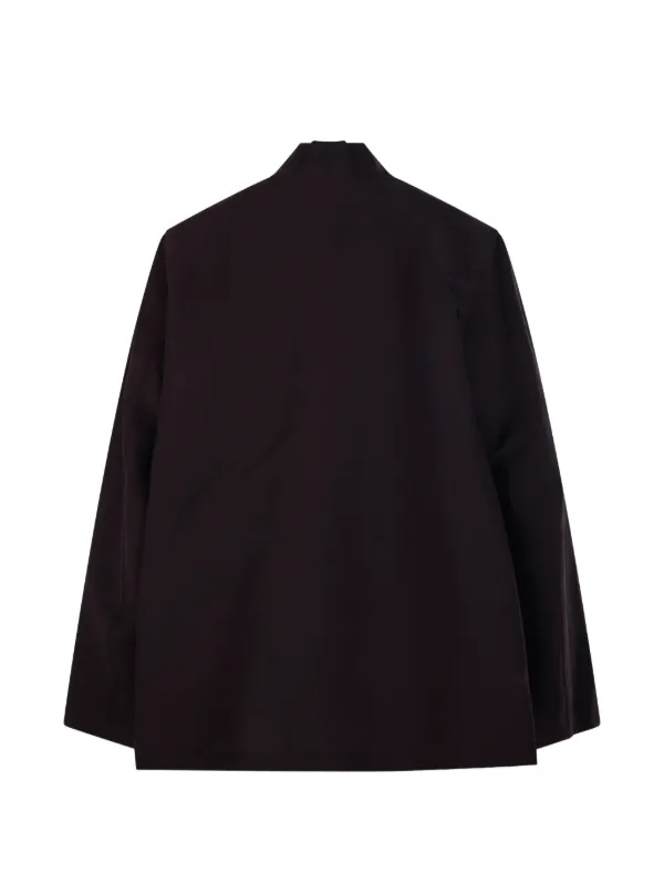 Alaïa open-front wide-sleeve Jacket | Brown | FARFETCH