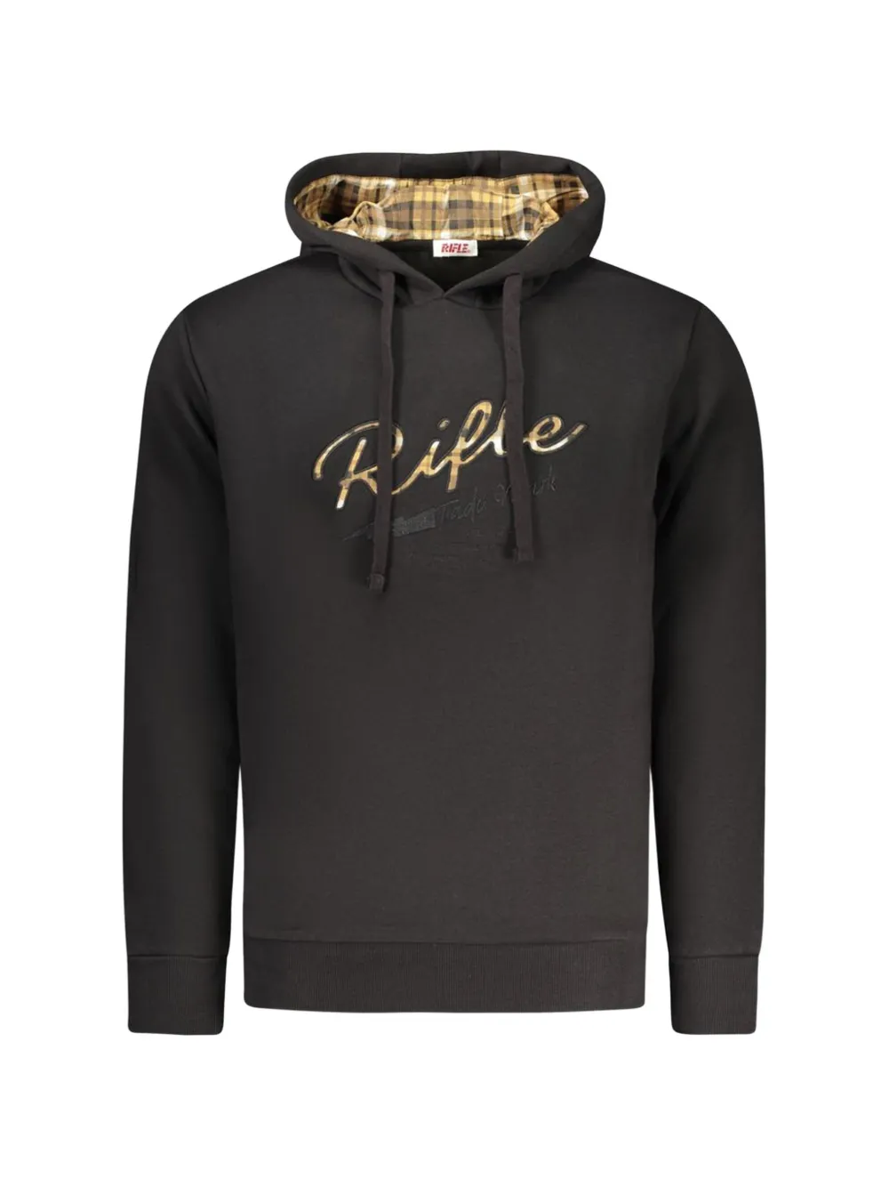 RIFLE logo-print drawstring hoodie - Schwarz
