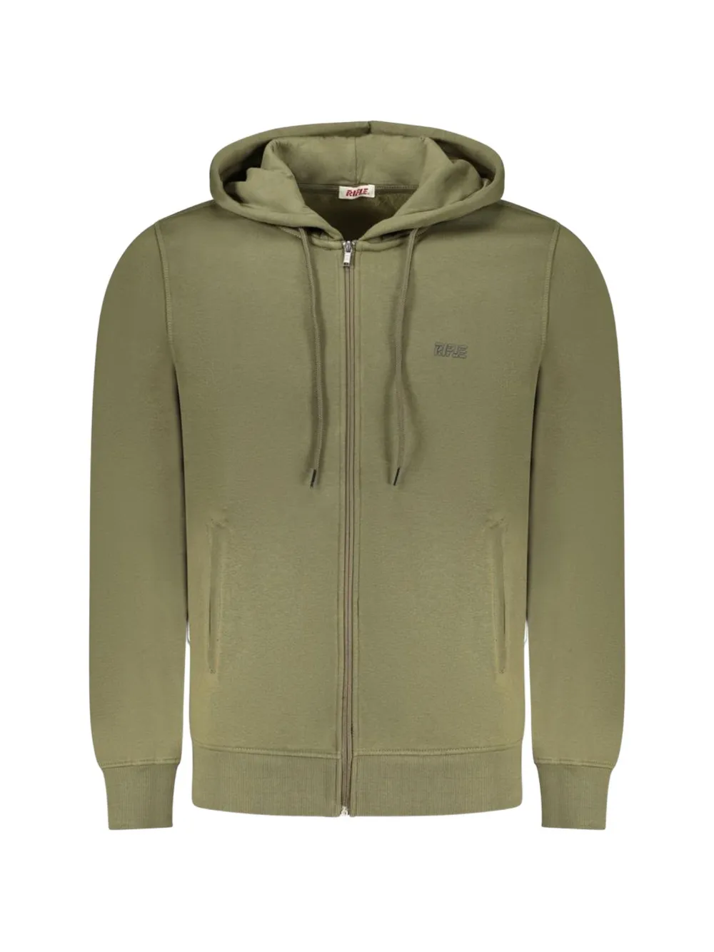 RIFLE zip-up drawstring hoodie - Verde