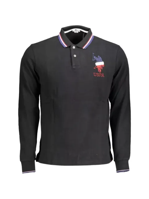 U.S. POLO ASSN. logo-embroidered long-sleeve polo shirt