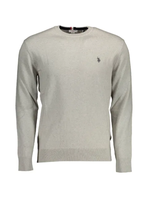 U.S. POLO ASSN. logo-embroidered crew-neck sweater