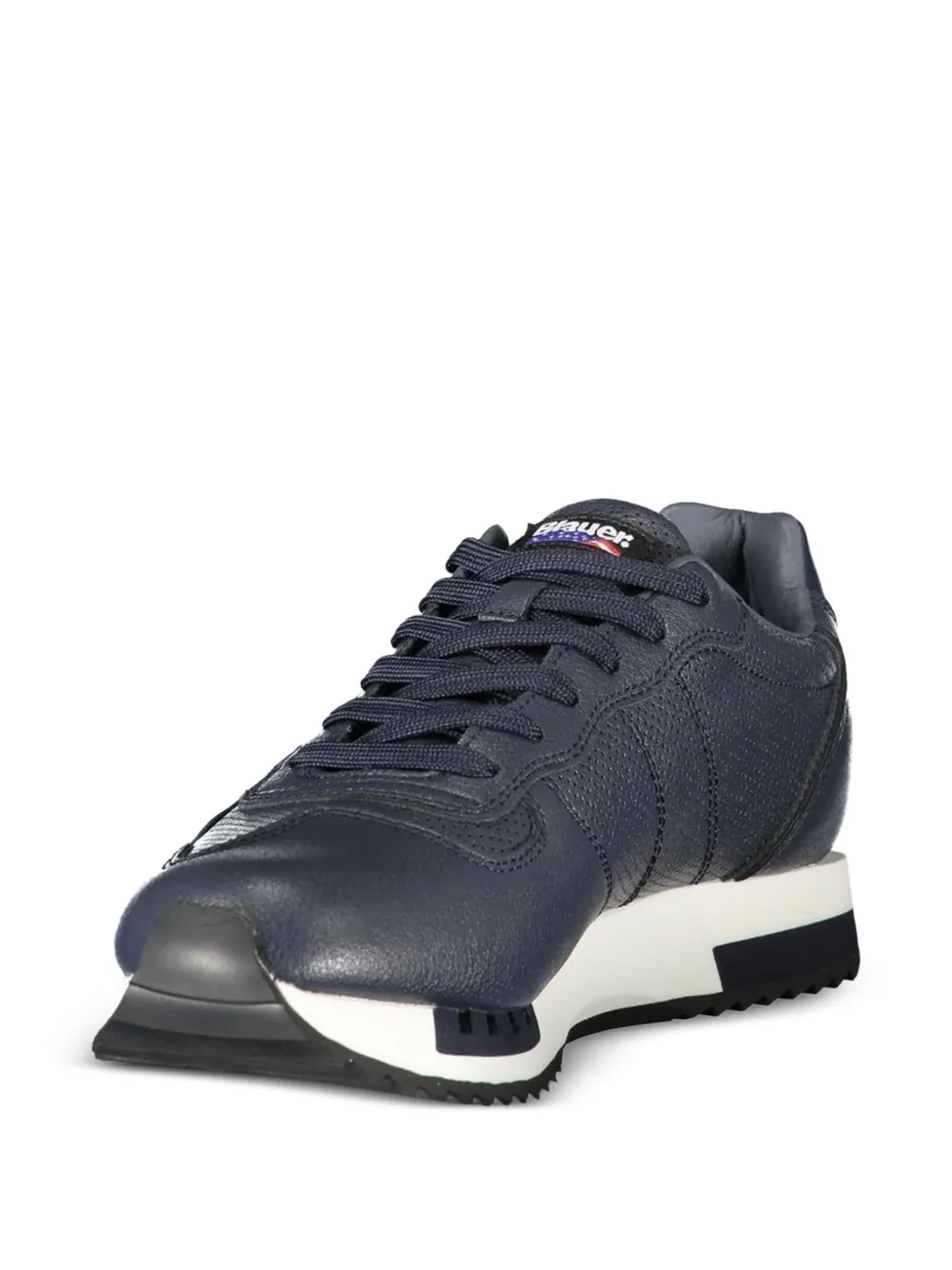 Blauer perforated leather sneakers Blauw