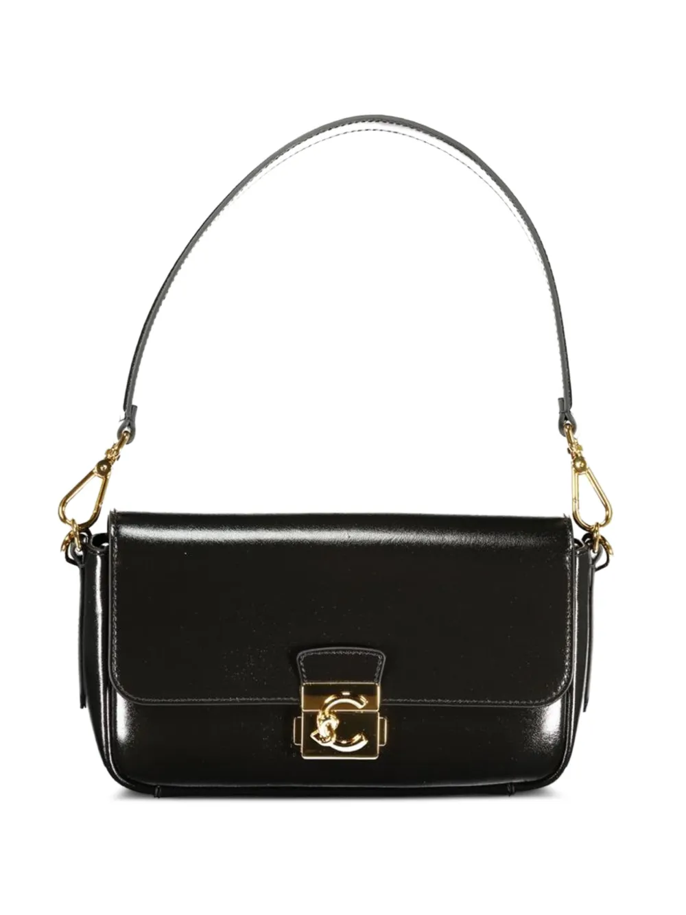 Coccinelle medium C-Me Lock leather tote bag - Nero