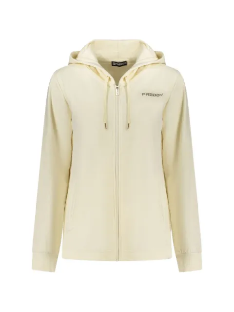 FREDDY logo-print zip-up hoodie