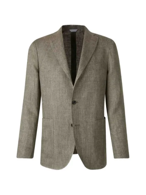 Boglioli herringbone-weave notched-lapels blazer