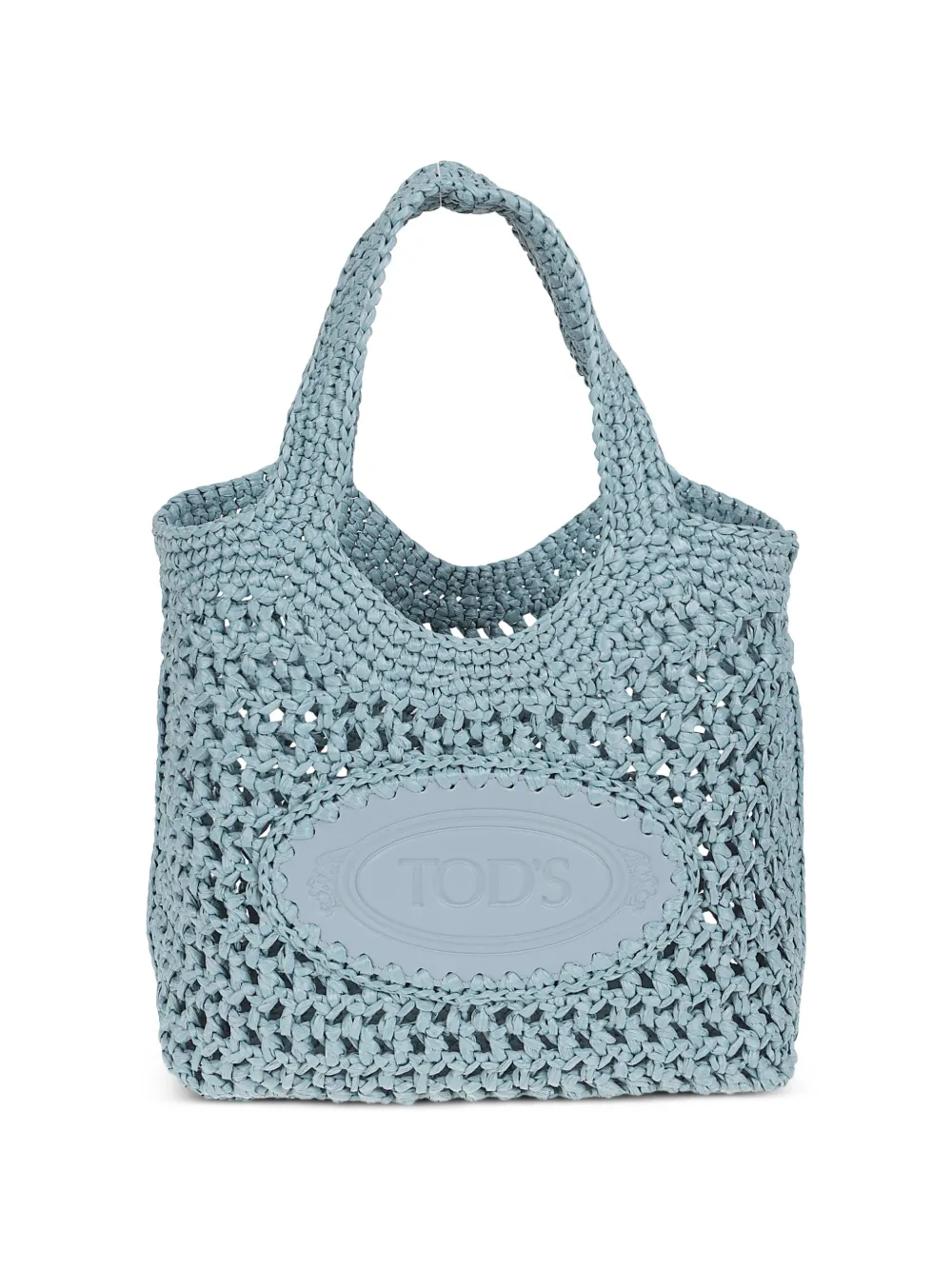 Tod's Gehaakte shopper met logo-applicatie Blauw