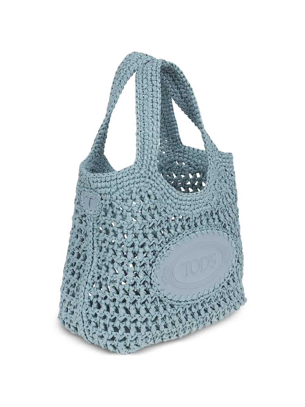 Tod's Gehaakte shopper met logo-applicatie Blauw