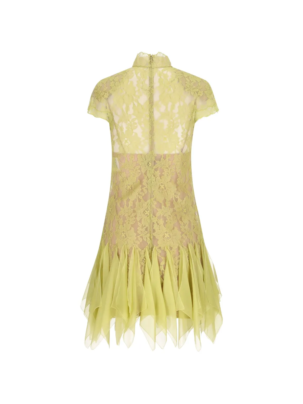Valentino Garavani Mini-jurk met kant Geel