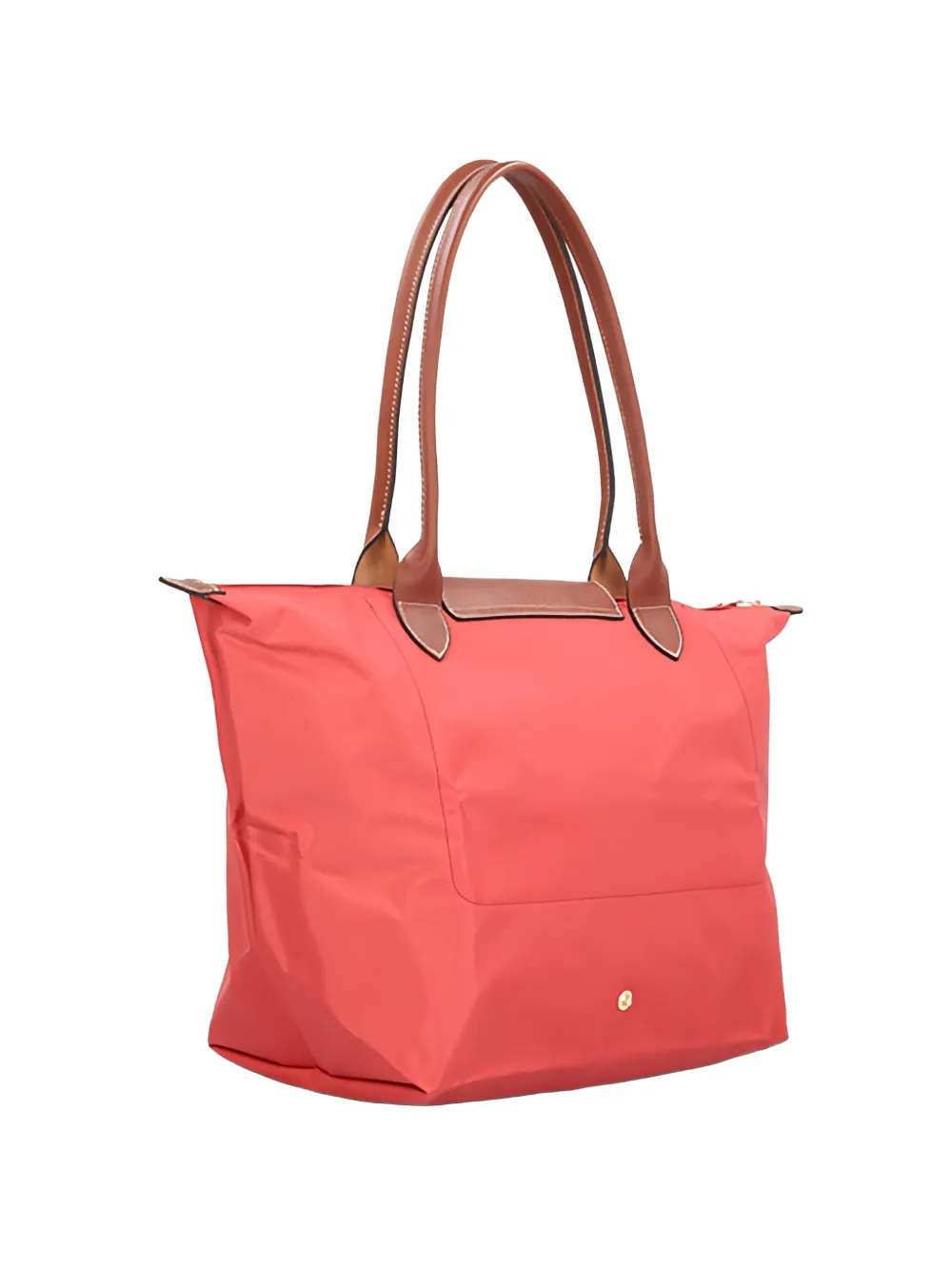 Longchamp Le Pliage leather-trim shoulder bag - Rosso