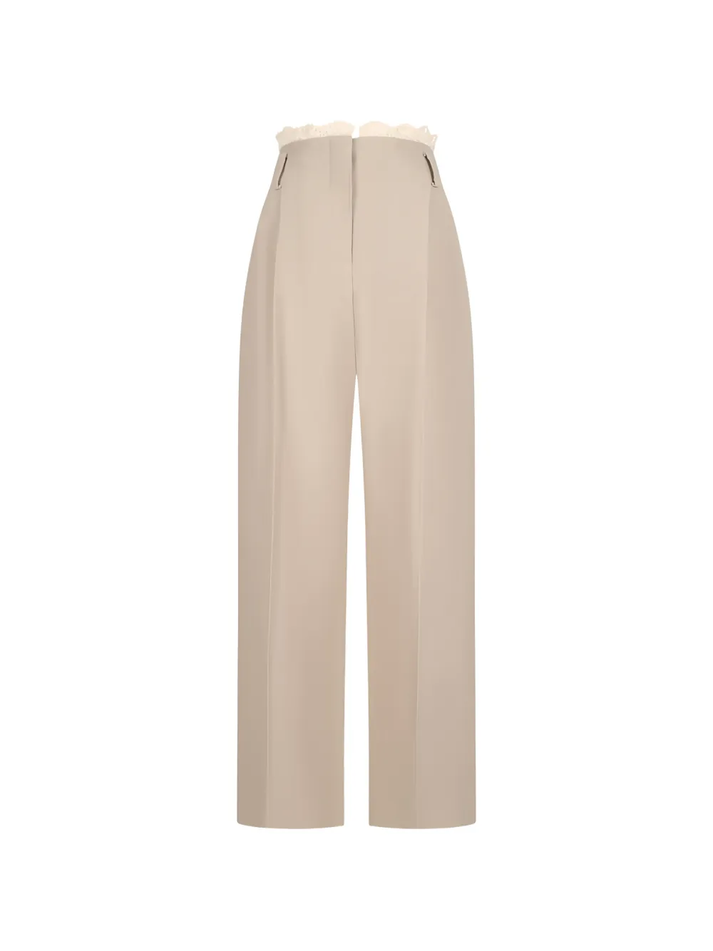 Magda Butrym crochet-trim wide-leg trousers - Toni neutri