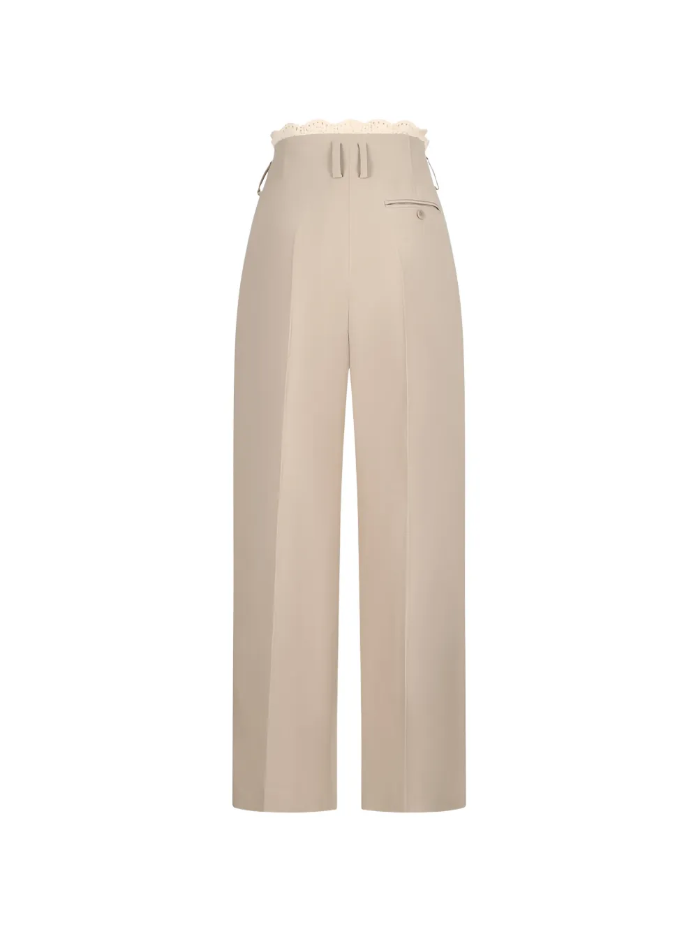 Magda Butrym Broek met gehaakte afwerking Beige