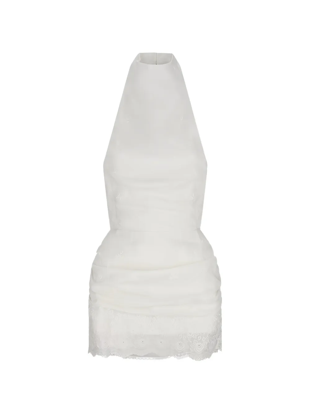 Magda Butrym embroidered halterneck dress - Bianco