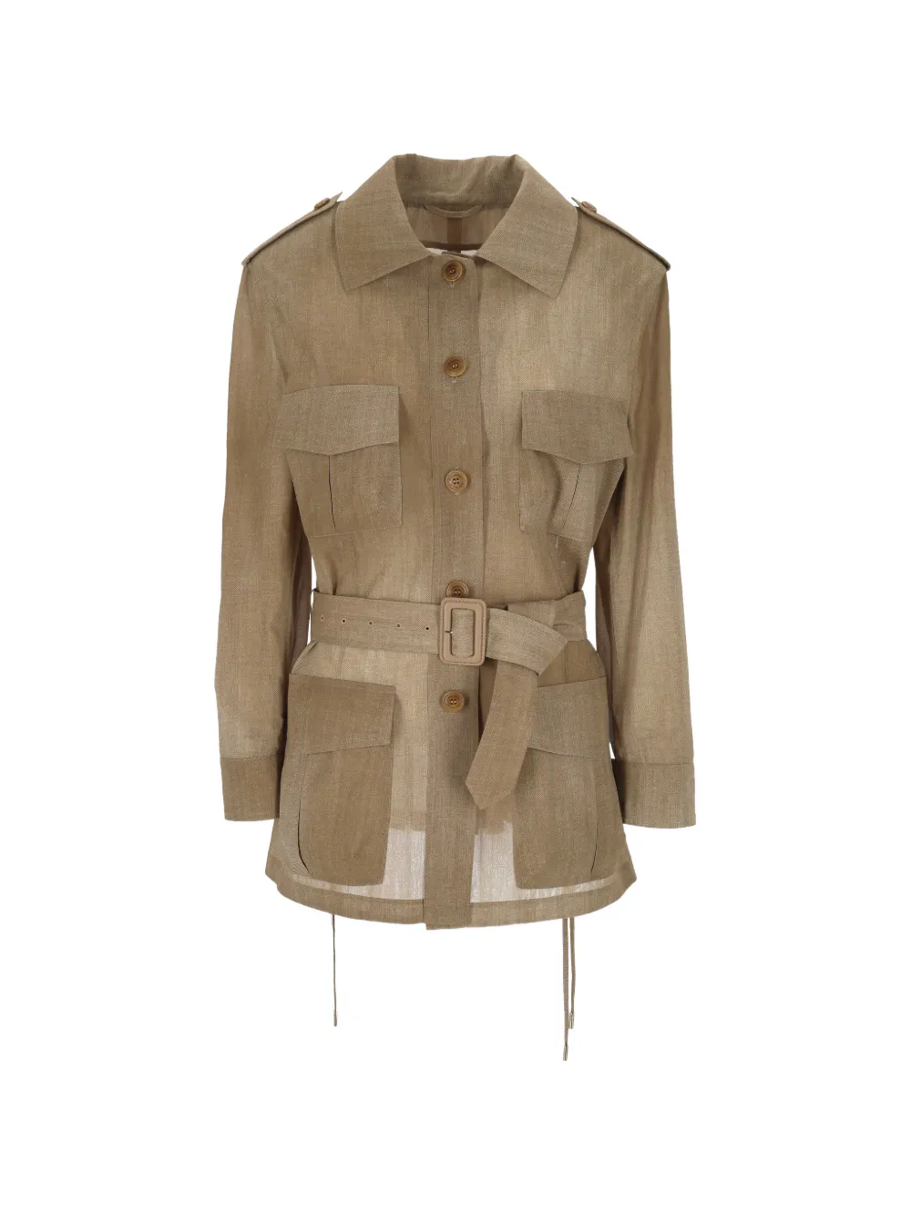 Ermanno Scervino belted shirt jacket - Nude