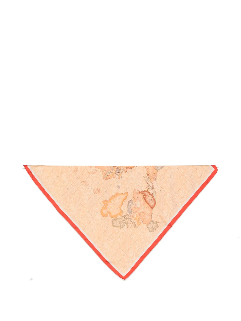 ALVIERO MARTINI 1° CLASSE Geo Map-print silk scarf - Toni neutri